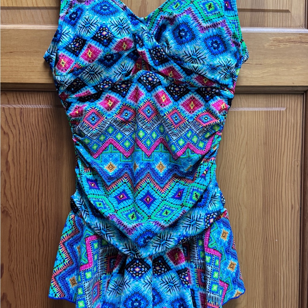 Vibrant Patterned One Piece Swimsuit
